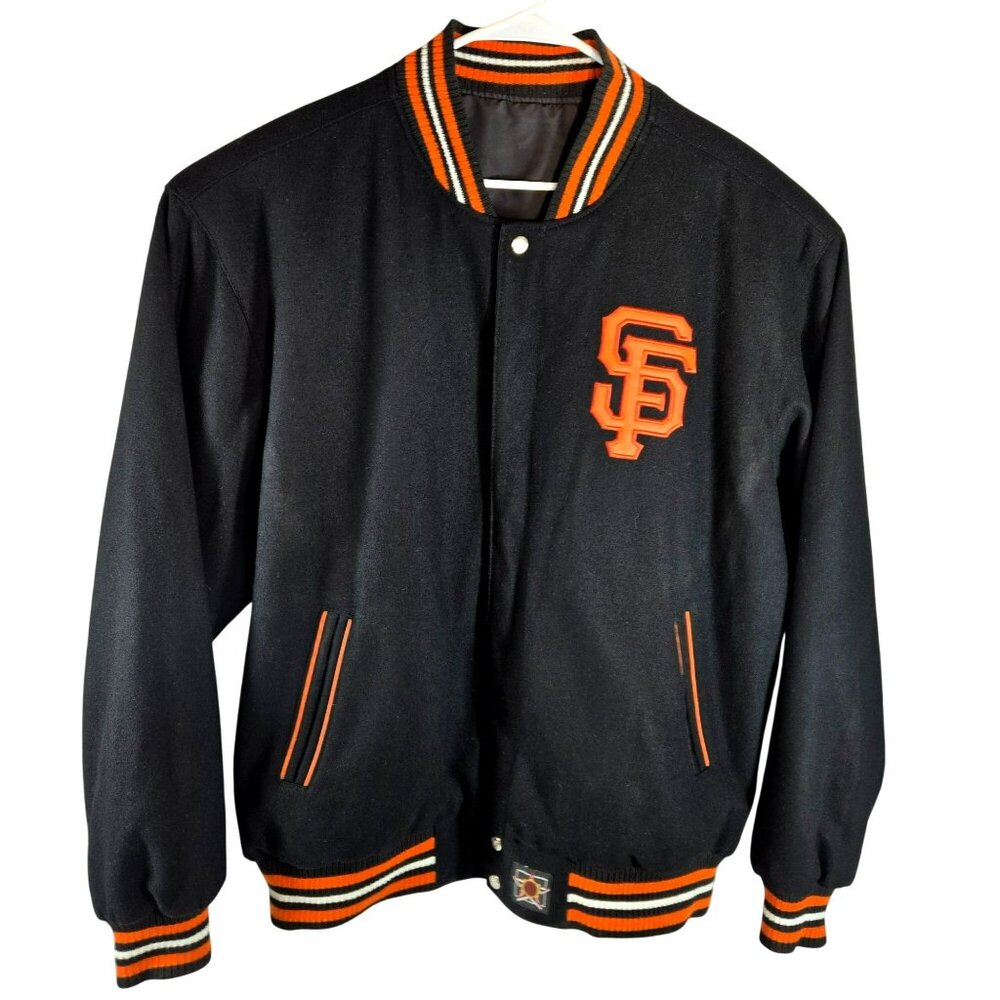 San Francisco Giants Wool Leather Baseball Reversible Jacket 3XL JH Design EUC - Picture 7 of 16